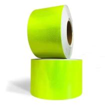 Fita Adesiva refletiva verde limão/sinalização 10 cm x 05 Metros
