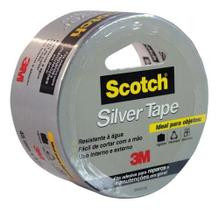 Fita Adesiva Reforçada Silver Tape Cinza 45mmx5m Scotch 3m