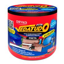 Fita adesiva reparadora para uso geral 100 mm x 1,5 m - Vedatudo Ultradry (Preto)