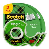 Fita adesiva Scotch Magic Invisible com 2 dispensadores de 19 mm x 19 m, pacote com 2
