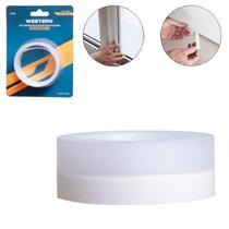 Fita Adesiva silicone transparente vedação 1m X 35mm Exclusivo