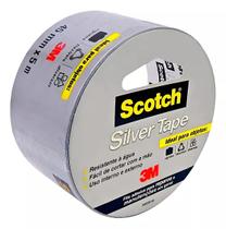 Fita Adesiva Silver Tape 45mm X 5m Prata 3m Scotch Original Fita Adesiva Silver Tape 45mm X 5m Prata 3m Scotch Original