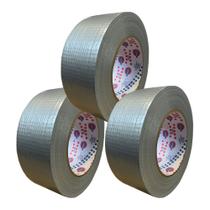 Fita Adesiva Silver Tape Cinza 50mm X 50mt Eurocel - 3 Und Fita Adesiva Silver Tape Cinza 50mm X 50mt Eurocel - 3 Und