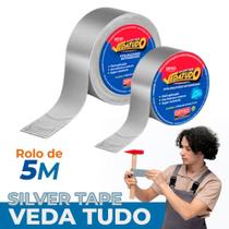 Fita Adesiva Silver Tape Multiuso 44mm 5 Metros Reforçada - Dryko
