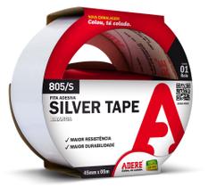 Fita Adesiva Silver Tape Preta Reforçada 45mm X 5m - Preto