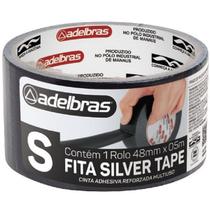 Fita Adesiva Silver Tape Reforçada 48MM X 5M Preta