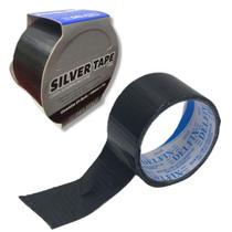 Fita Adesiva Silver Tape Reforçada 48mm X 5m Preta DELFIX