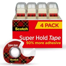 Fita adesiva Super-Hold 4 rolos de 3/4 polegadas x 16,5 jardas transparente Fita adesiva Super-Hold 4 rolos de 3/4 polegadas x 16,5 jardas transparente