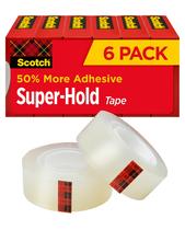 Fita adesiva Super-Hold 6 rolos de 3/4 x 1000 polegadas transparente