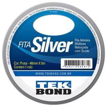 Fita Adesiva Tek Bond Silver Tape Prata 48mm X 5m