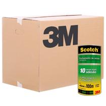 Fita Adesiva Transparente 45mm x 100m Scotch 3M 64 Unidades