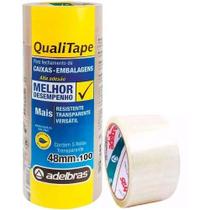 Fita Adesiva Transparente 48mm x 100 Metros 5 Unidades