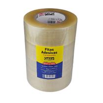 Fita Adesiva Transparente 48mm x 250m c/ 4 Rolos de Alta Aderência Resistente - Gatte Fita Adesiva Transparente 48mm x 250m c/ 4 Rolos de Alta Aderência Resistente - Gatte