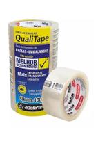 Fita Adesiva Transparente 48x100 Durex Largo - Kit 8 Rolos