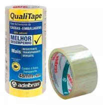 Fita Adesiva Transparente 48x40 Durex Largo - Kit 4 Rolos Fita Adesiva Transparente 48x40 Durex Largo - Kit 4 Rolos
