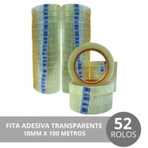 Fita Adesiva Transparente Durex Pacote C/ 52 Rolos - 18x100