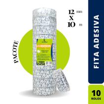 Fita Adesiva Transparente Tamanho:12X10M Pc Com 10 Rl