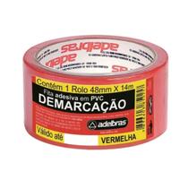 Fita Adesiva Vermelha 48mm x 14m para Demarcação de Solo Fita Adesiva Vermelha 48mm x 14m para Demarcação de Solo