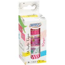 Fita Adesiva Washi Tape Rose 15mmx5m Caixa Com 5 Unidades Brw Fita Adesiva Washi Tape Rose 15mmx5m Caixa Com 5 Unidades Brw