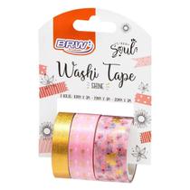 Fita Adesiva Washi Tape Shine Rosa Brw Com 3 Unidades 3m