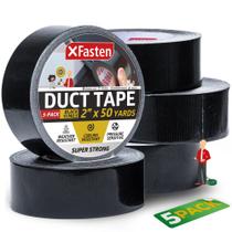 Fita adesiva XFasten Super Strong Black, pacote com 5 polegadas x 46 m
