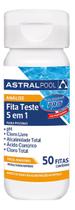 Fita Analise Água Piscina 5 Em 1 Astralpool pH, Cloro Livre, Alcalinidade, Ácido Cianúrico