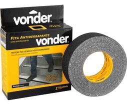 Fita Anti Derrapante Autocolante Para Escada rampas 15metros 50mm Preto Vonder prática e segura