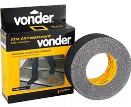Fita Anti Derrapante Para Escada 15 x 50 Preto Vonder Fita Anti Derrapante Para Escada 15 x 50 Preto Vonder