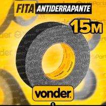 Fita Antiderrapante 15m Vonder Profissional Preta Área Externa / Interna Piso Escada Rampas Degraus