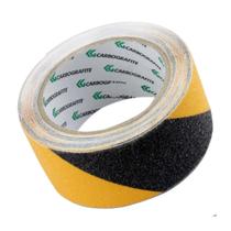 Fita Antiderrapante Para Escada Chão Piso Preta E Amarela 5m X 50mm Carbografite Fita Antiderrapante Para Escada Chão Piso Preta E Amarela 5m X 50mm Carbografite