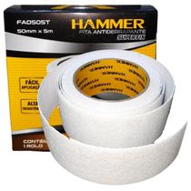 Fita antiderrapante piso escada 50mm x 5m transparente hammer
