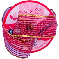 Fita ARAMADA de Juta 38MM X 10M Vermelho com Borda Dourada Fita ARAMADA de Juta 38MM X 10M Vermelho com Borda Dourada