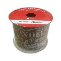 Fita Aramada de Natal Figuras Palavras - 6,3cm x 3m