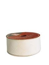 Fita Aramada Decorativa De Natal Branco E Brilho 3,8cmx9,14m