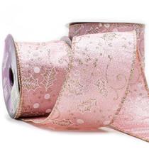Fita Aramada Floco de Neve Rose 63mm TCS110-063 - 10 Metros Fita Aramada Floco de Neve Rose 63mm TCS110-063 - 10 Metros