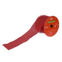 Fita Aramada Linho C/glitter Vermelho 6,3cmx9,14m Florarte