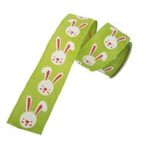 Fita Aramada Verde Com Coelhinho Branco Comp 9.14m Fita Aramada Verde Com Coelhinho Branco Comp 9.14m