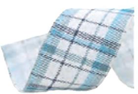 Fita Aramada - Xadrez Branca/Azul/Verde - 6,3cm x 914cm- Cromus Natal - 1 unidade - Rizzo