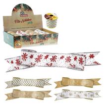 Fita Aramado Natalina Holly 6cm X 3m - Estampas Sortidas - ART CHRITMAS