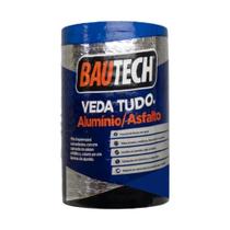 Fita Asfáltica Adesiva Aluminio Trincas Laje Telhado Vazamentos Telha Veda Tudo 90cmx10m Bautech