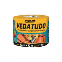 Fita Asfaltica Adesiva Aluminizada Vedatudo 10cm X 10m