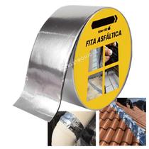 Fita Asfáltica Adesiva Veda Telhados e Elimina Goteiras Alta Resistência Rolo Com 5 Metros BOM1312