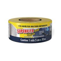 Fita Asfáltica Aluminizada Multiuso Veda Tudo 05x10cm Super Fita Adesiva