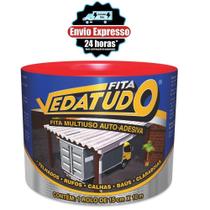 Fita Asfáltica Auto Adesiva Metalizada Vedatudo 15 cm X 10 m - DRYKO Fita Asfáltica Auto Adesiva Metalizada Vedatudo 15 cm X 10 m - DRYKO