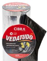 Fita asfáltica impermeabilizante para vedações e reparos rápidos contra goteiras e infiltrações 90CM X 10M Cibra Fita asfáltica impermeabilizante para vedações e reparos rápidos contra goteiras e infiltrações 90CM X 10M Cibra