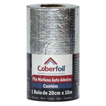 Fita Asfáltica Metalizada Coberfoil 20cm x 10mts Vedação Impermeável, Isolamento Térmico e Acústico para Telhado e Laje Fita Asfáltica Metalizada Coberfoil 20cm x 10mts Vedação Impermeável, Isolamento Térmico e Acústico para Telhado e Laje
