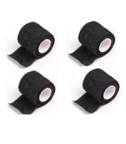 Fita Atadura Elástica Esportiva cor Preta Kit 4 Unidades 5x4,5 mts Fita Atadura Elástica Esportiva cor Preta Kit 4 Unidades 5x4,5 mts