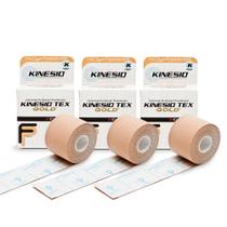 Fita atlética terapêutica elástica Kinesio Tex Gold FP Beige