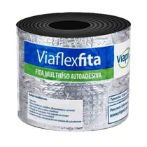 Fita Autoadesiva Manta Asfaltica Aluminizada 10cm X 10m Viaflex Viapol