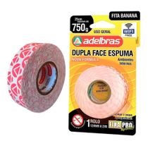 Fita Banana Dupla Face Espuma Fixa Pro - 12Mm X 2M Até 750G